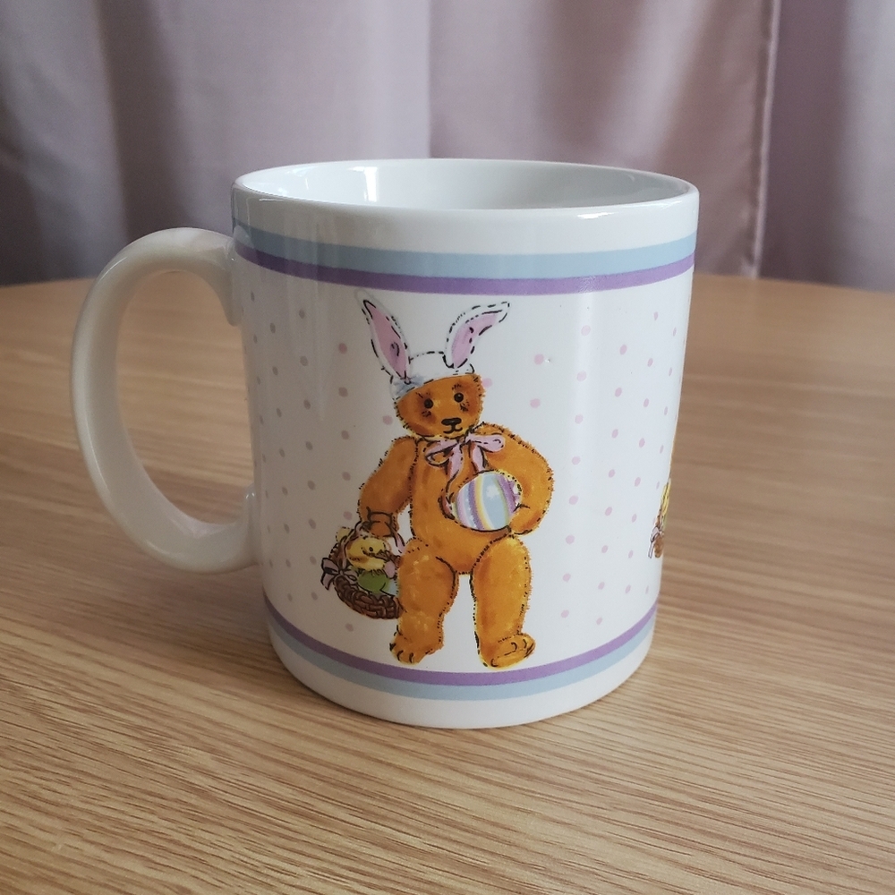 Vintage‎ Schmid Gordon Fraser Easter bunny teddy bear coffee mug
